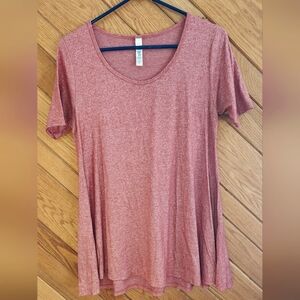 LuLaRoe classic tee solid heather pink short sleeve size xs